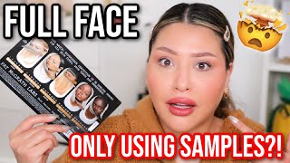FULL FACE OF MAKEUP ONLY USING SAMPLES: GRWM