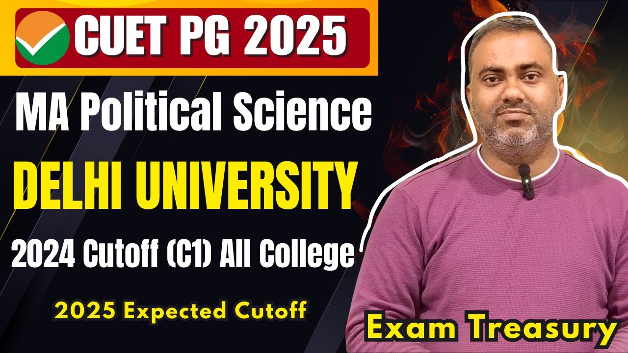 MA Political Science | Delhi University | 1st Cutoff 2024 (All Category) 