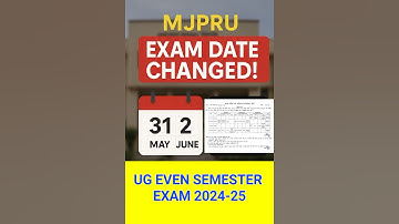 📢 MJPRU BAREILLY - UG Even Sem. Exam Date Changed! @GDCAONLAWITHVIPIN1995  #mjpru #exam #update
