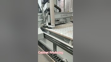 Our CNC Router making cabinets in customer factory