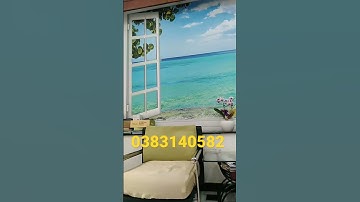 Mẫu tranh 3d cửa sổ cảnh biển  thì công thực tế 0383140582