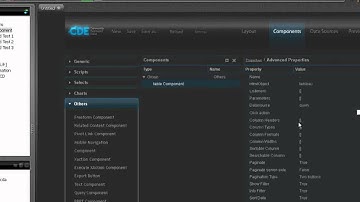Pentaho CDE - Table component and AddIns