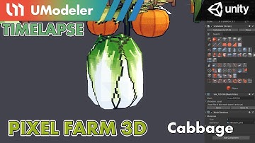 3D Modeling in Unity - Timelapse of Modeling & Unwrapping a Cabbage in Pixel Farm 3D with UModeler.