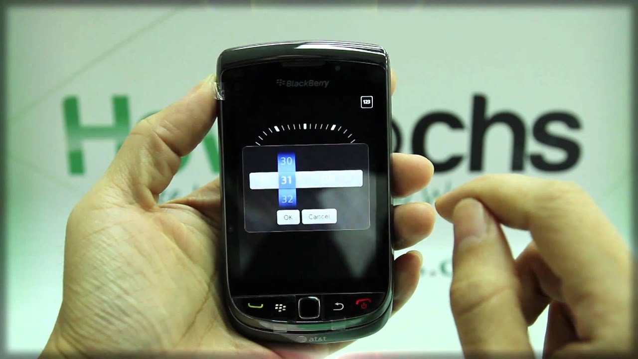 How to Set the Alarm on BlackBerry Torch 9800 YouTube