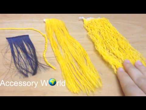 طريقة عمل شعر الدمي| How to -Doll&rsquo;s Hair |Yarn Wefts  for doll|#_عالم_الاكسسوار #/Accessory_World