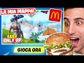 Mangio il NUOVO Panino del McDonals *BIG ARCH* e COMPLETO la Mia ONLY UP su Fortnite ITA