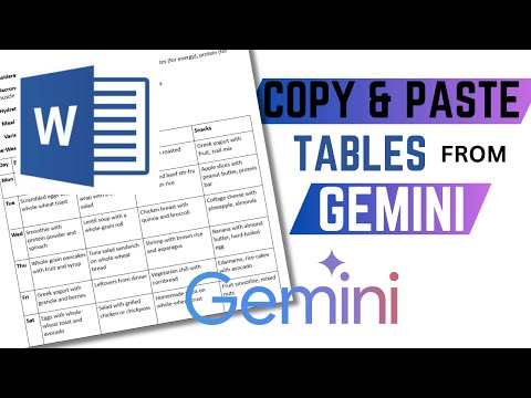 How To Easily Copy And Paste Tables From Gemini To Word Document