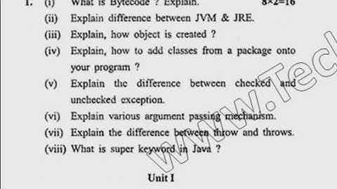 BCA 6th Sem Programming in Core Java Question Paper