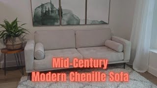 Signature Design by Ashley Caladeron Mid-Century Modern Chenille Sofa Signature Design by Ashley Caladeron Mid-Century Modern Chenille Sofa
