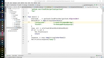 GoCloud - Ali-cloud storage - detach disk