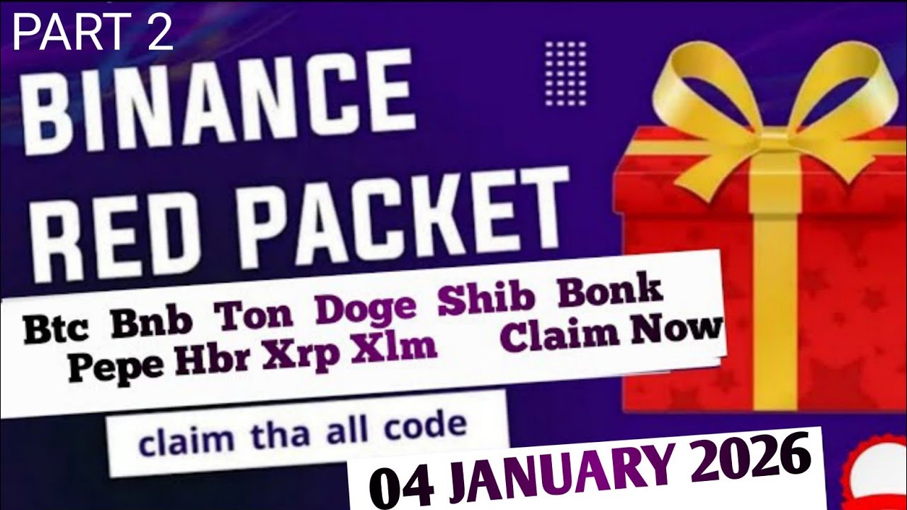 Binance red packet code today | Red packet code | Red packet code BTC BNB Sui Bttc claim 04 Jan 2026