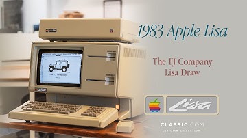 Drawing an FJ Company G40 on LisaDraw – 1983 Apple Lisa