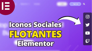 Iconos sociales flotantes Fijo | Tutorial de Elementor de WordPress
