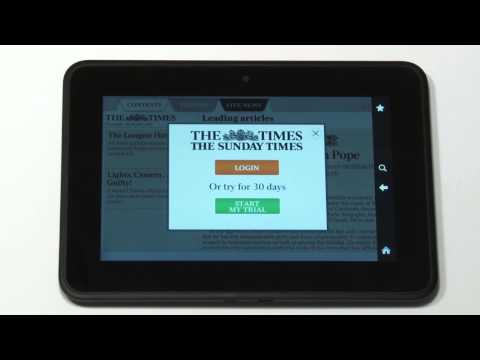 The Times & The Sunday Times - How To Login in to the Kindle Fire
