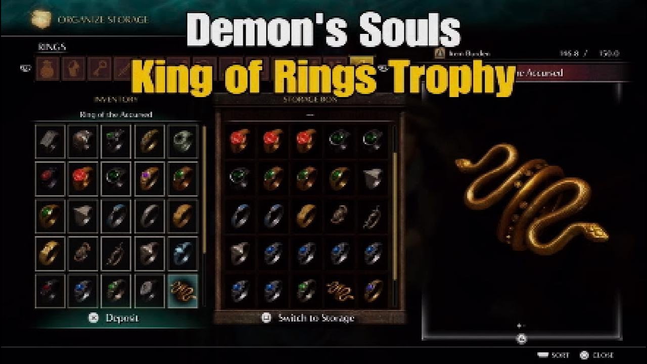 Demon's Souls All Rings King of Rings Trophy YouTube