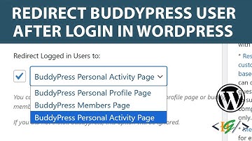 How to Redirect Logged In Users to Activity / Members / Profile Page via Plugin BuddyPress WordPress