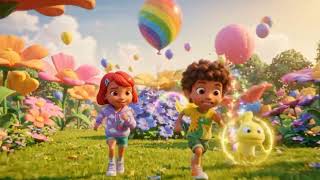 Kids Chase a MAGIC Rainbow Balloon! 🌈😱