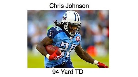Sports Craniacs.  Chris Johnson 94 Yard TD.  Tennessee Titans vs. New York Jets.