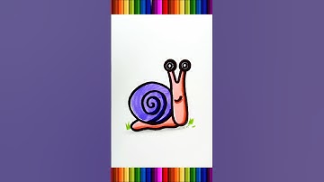 Snail Drawing Easy Method 💕😍🐌🐌 #art #viral #shorts