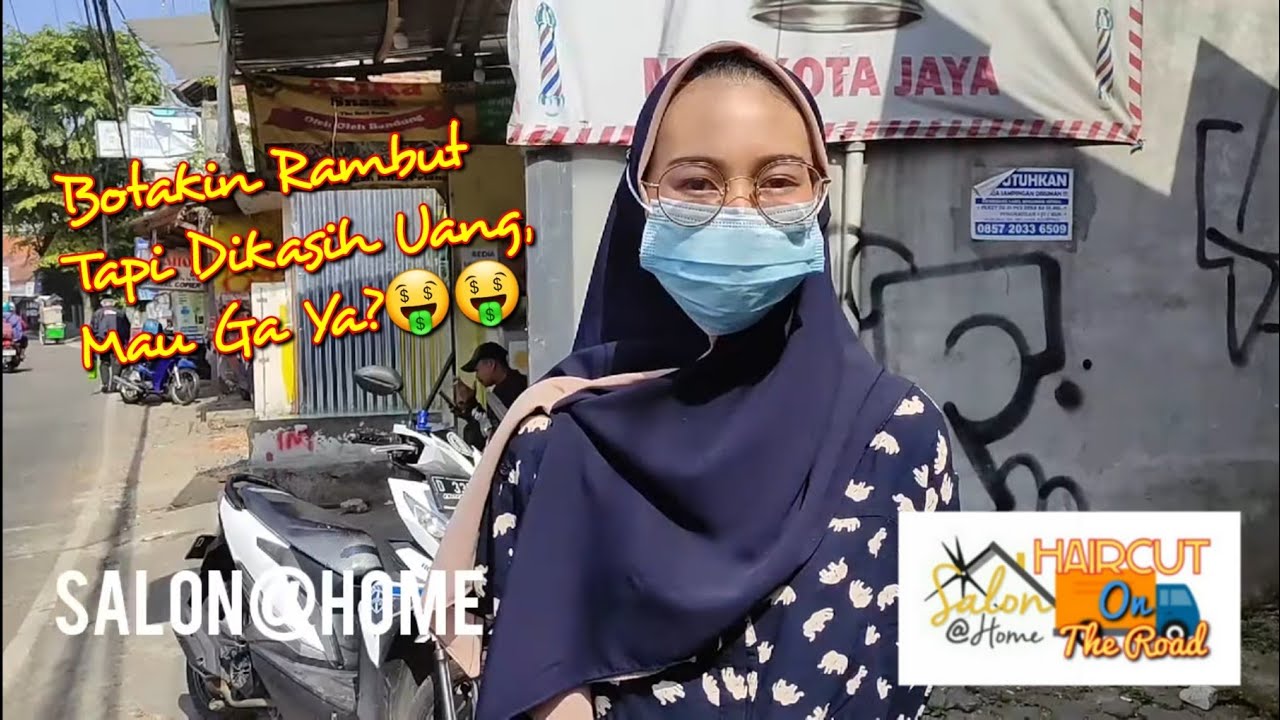 HAIRCUT ON THE ROAD 1 - BOTAKIN RAMBUT DAPET UANG 🤑🤑 ( Girl Headshave for Money )