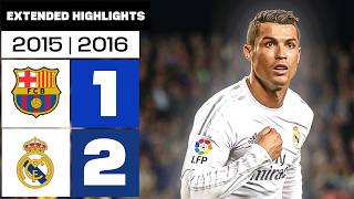Kai CRISTIANO RONALDO nusprendė ELCLÁSICO | FC BARCELONA 1-2 REAL MADRID 2015/16
