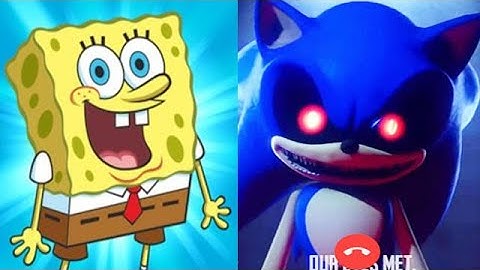 SpongeBob Sponge on the Run vs SONIC EXE Call Prank