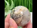 Mosaic Chalcedony Quartz Sphere Rare Healing Crystal Ball 172g 50mm