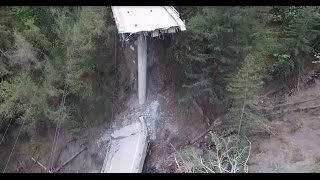 KPIX Sky Drone 5: Big Sur's Pfeiffer Bridge Comes Tumbling Down