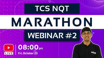 TCS NQT Marathon Webinar #2 | Aneeq Dholakia | Edyst