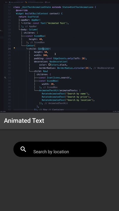 Create a text animation using flutter - YouTube