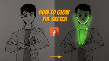 How to add glow effect on sketch with autodesk sketchbook app