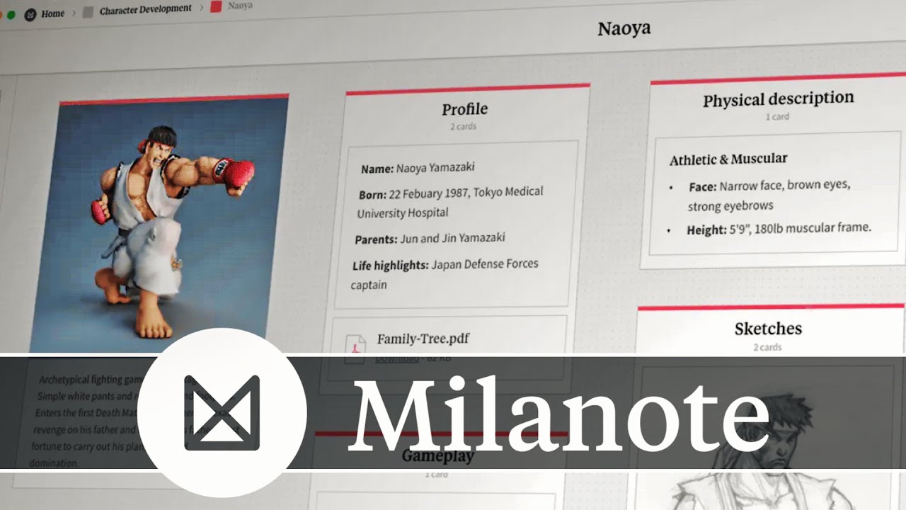 Game design software - Milanote