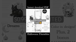 NEW Halloween Coloring Writing Pages & Calendar! #halloween #printable #pdf #coloring