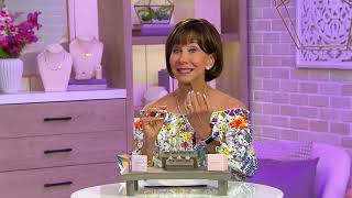Diamonique x Kathy Levine Petit Fleur Ring SS or 14K Gold Plated on QVC
