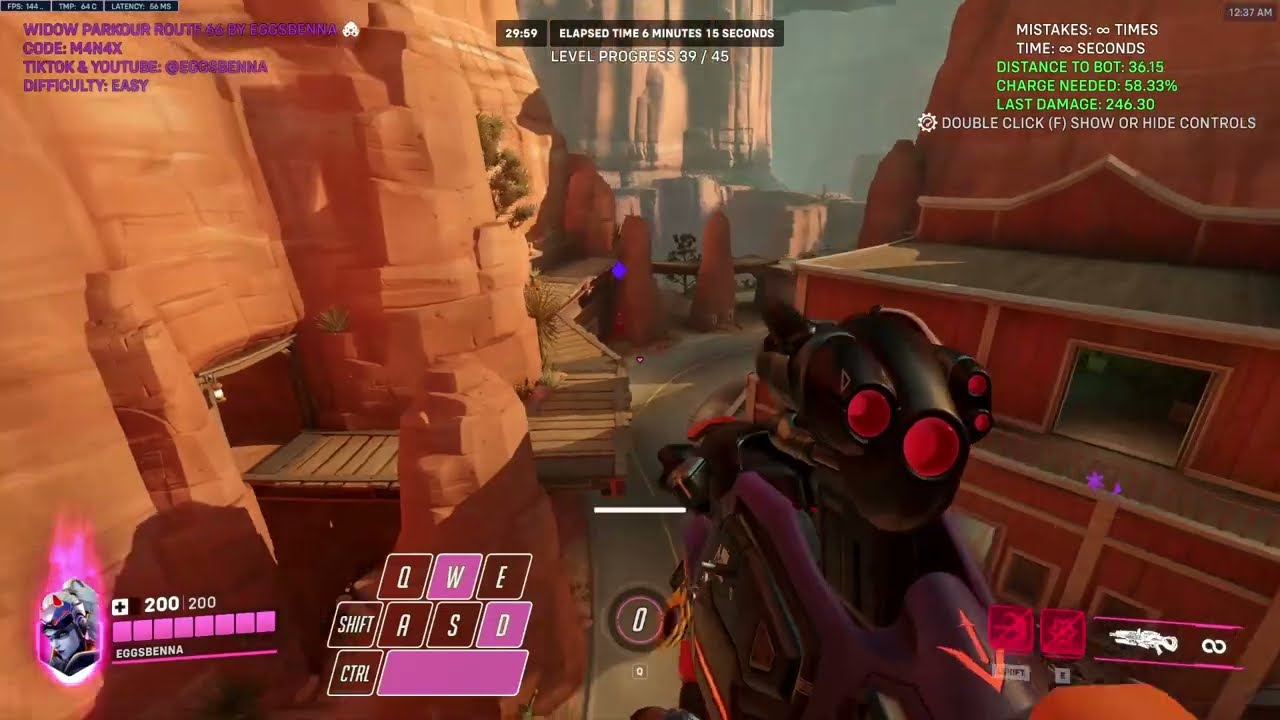 ROUTE 66 WIDOW HEADSHOT PARKOUR | EGGSBENNA | M4N4X