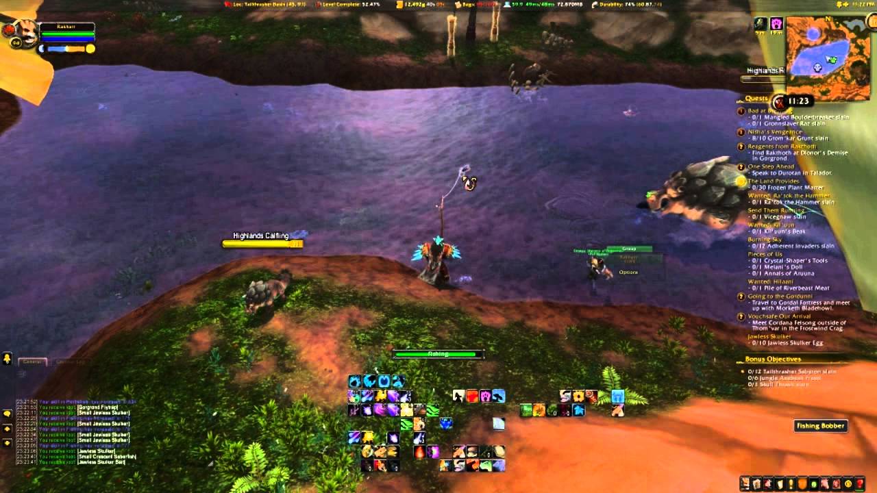 Warlords of Draenor Fishing Dailies Jawless Skulker