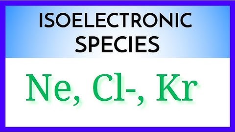 ISOELECTRONIC SPECIES