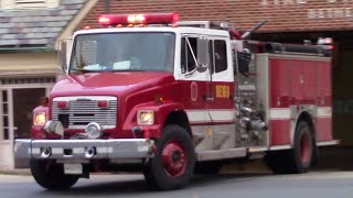 Montgomery County Engine 720 and NEW Ambulance 751 Responding *Q-SIREN*