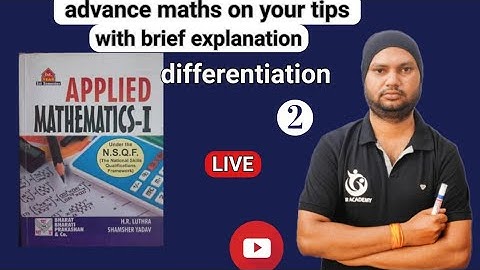 Differentiation-2 || Applied Maths-1 || By Kr Sir || kr academy