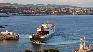 MANXMAN and BEN MY CHREE swap berths at Douglas, 12th September 2023.