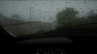 Heavy Rain Sounds Inside a Parked Car with Quiet Thunder for Sleep and Study screenshot 1