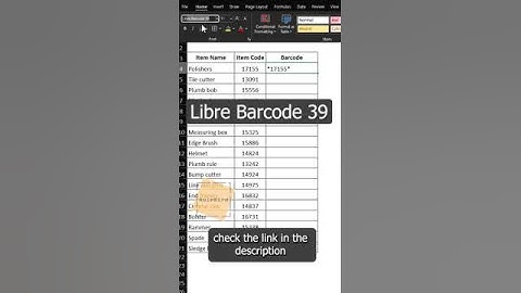 Excel Barcode Hack: Generate Barcodes in Seconds #Shorts