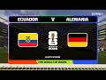 ECUADOR VS ALEMANIA JORNADA 3 GRUPO E FIFA WORLD CUP 2026 SIMULACIÓN EN VIVO LTA MOD EAFC 26