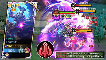 THAMUZ REVAMP GAMEPLAY SKIN NEXUS 11.11! BEST BUILD EMBLEM THAMUZ NEW UPDATE 2025 - MLBB