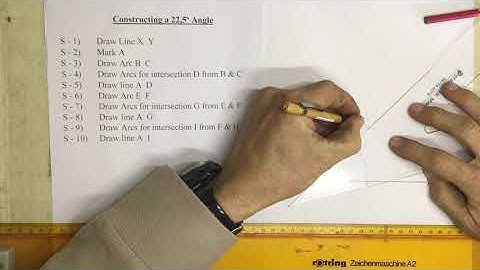 Constructing a 22,5 degree angle using a pair of compasses