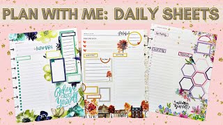 PLAN WITH ME | DAILY SHEETS | THE HAPPY PLANNER