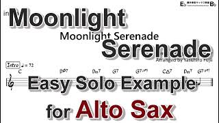 Moonlight Serenade - Easy Solo Example for Alto Sax