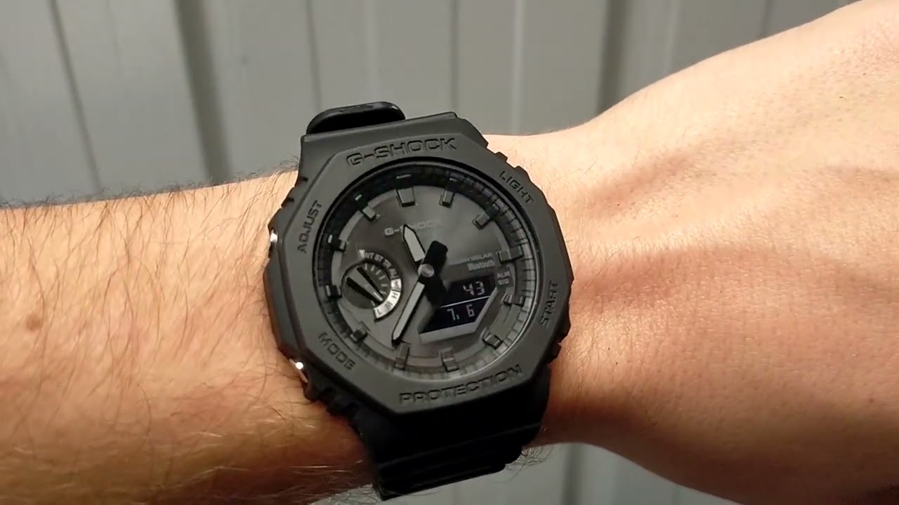 Quick review/look at the new solar powered Casio G-Shock GA-B2100 1A1 watch  - YouTube
