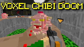 Voxel Chibi Doom | Knee Deep in the Dead E1M1-E1M4 | DOOM MOD