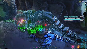 ARK in 4k - Genesis - King of the Moon - Beta Mission - 3 Tek Rex vs Big Boss Rex Medium Difficulty